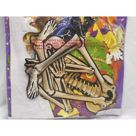 Vintage Amscam 8 Eight Halloween DieCut Ephemera Paper Fall Decor Witch Skeleton - Picture 10 of 12